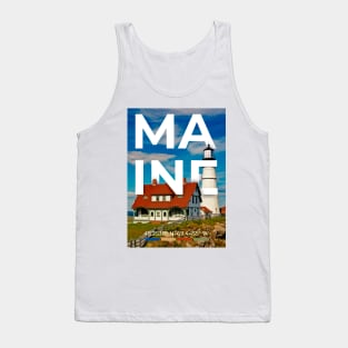 Maine Travel Poster Tank Top